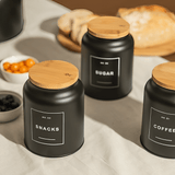Pote Hermético para Snacks Sense 1,1 Litros Preto - Ela Decora