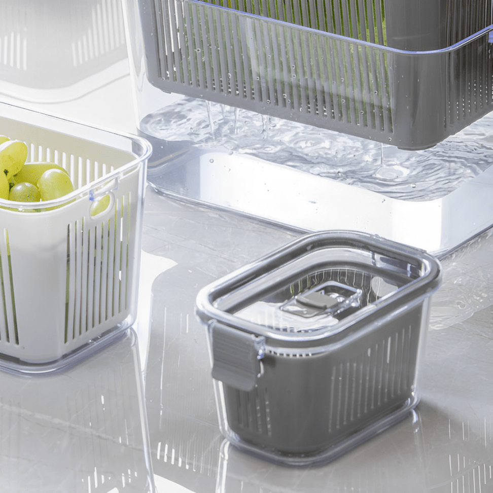 Pote Hermético Slim Multiuso Cinza 630ml - Ela Decora
