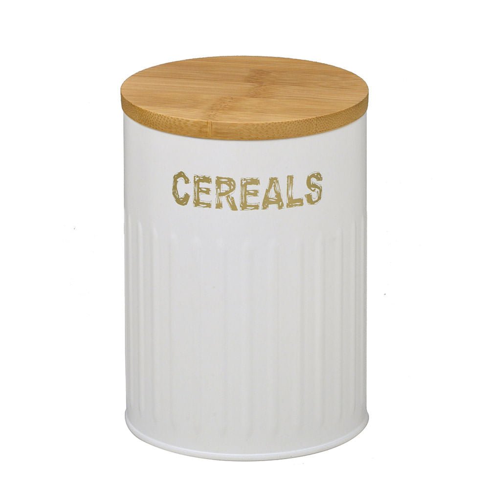 Pote para Mantimentos Cereais Branco 16cm - Ela Decora