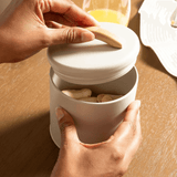 Pote para Mantimentos Hermético Sense 0,8 Litros Bege - Ela Decora