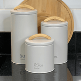 Pote para Mantimentos Hermético Sense 1,75 Litros Bege - Ela Decora