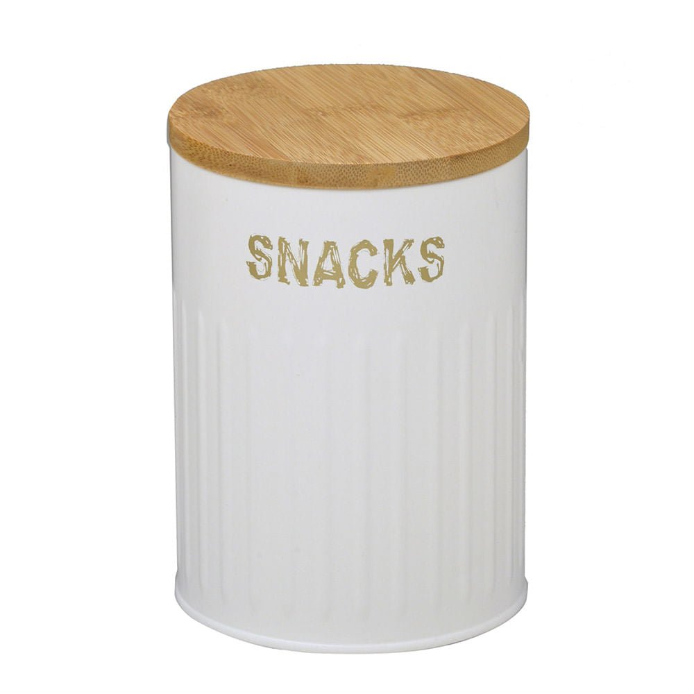 Pote para Mantimentos Snacks Branco 16cm - Ela Decora