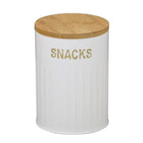 Pote para Mantimentos Snacks Branco 16cm - Ela Decora