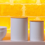 Pote Porta Mantimentos Para Café Canister Branco - Ela Decora