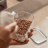 Pote Porta Mantimento Organizador Retangular com Tampa Hermética Natural  Block  650ml