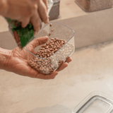 Pote Porta Mantimento Organizador Retangular com Tampa Hermética Natural  Block  650ml