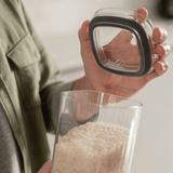 Pote Porta Mantimento Organizador Quadrado com Tampa Hermética Natural Block 1,5 Litros