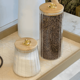 Pote de Vidro Classic com Tampa de Bambu 1,1 Litros