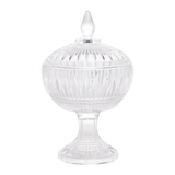 Potiche Bomboniere com Pé de Cristal 22cm Queen - Ela Decora