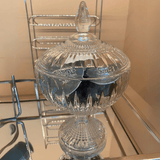 Potiche Bomboniere com Pé de Cristal 22cm Queen - Ela Decora