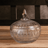 Potiche Bomboniere de Cristal 15cm Queen - Ela Decora