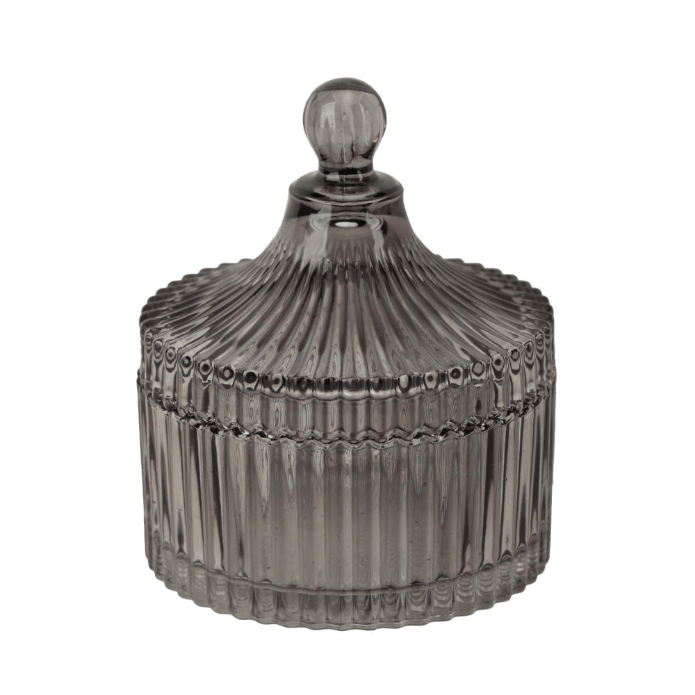 Potiche Circus em Cristal Ecológico Fumê - 12 cm - Ela Decora