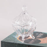 Potiche com Pé de Cristal Fruit Transparente 13cm - Ela Decora