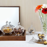 Potiche com Pé de Cristal Fruit Transparente 13cm - Ela Decora