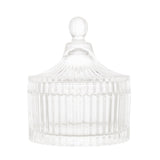 Potiche de Cristal Carrossel Transparente 12,5cm - Ela Decora