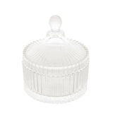 Potiche de Cristal Carrossel Transparente 12,5cm - Ela Decora