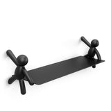 Prateleira Suspensa Buddy Preto 46 cm x 15 cm - Ela Decora