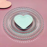 Prato Cerâmica Coração Branco - 14,5 cm - Ela Decora