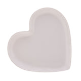Prato Cerâmica Coração Branco - 27,8 cm - Ela Decora