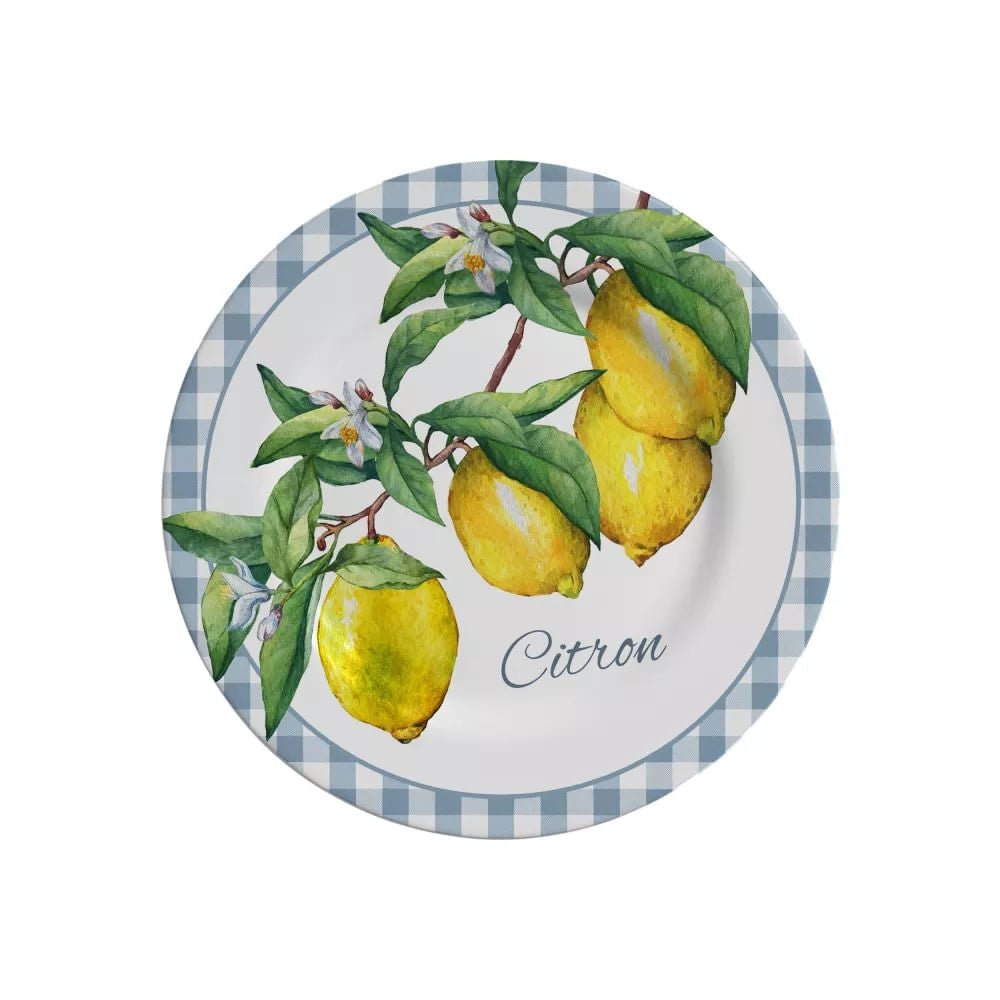 Prato de Sobremesa Amalfitana 19,5cm - Ela Decora