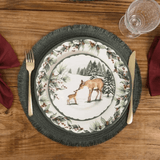 Prato de Sobremesa Aquarelle Bosque Inverno 20,5cm Natal - Ela Decora