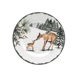 Prato de Sobremesa Aquarelle Bosque Inverno 20,5cm Natal - Ela Decora