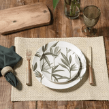 Prato de Sobremesa Aquarelle em Bambu 20,5cm - Ela Decora