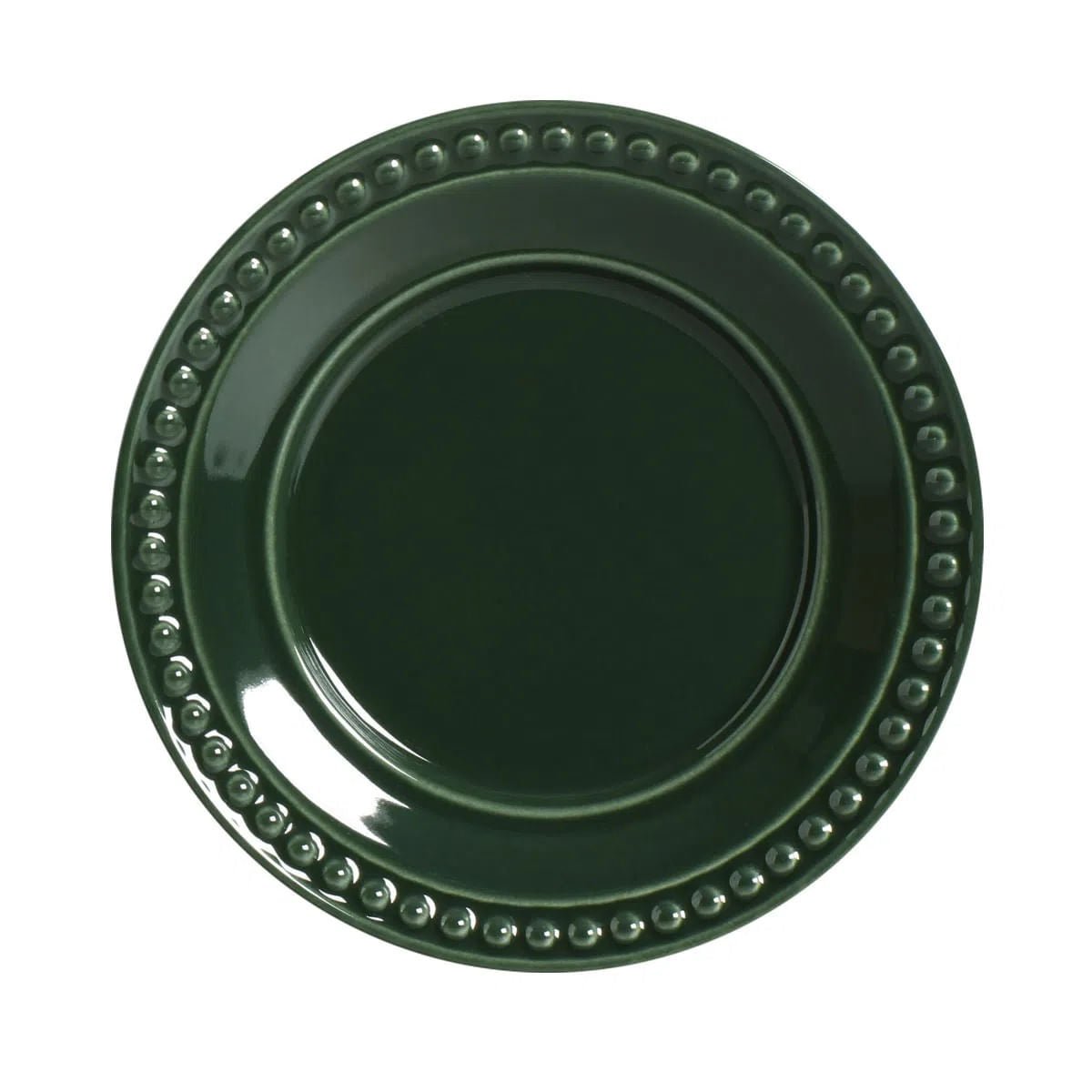 Prato de Sobremesa Atenas Botânico Verde 20,5cm - Ela Decora