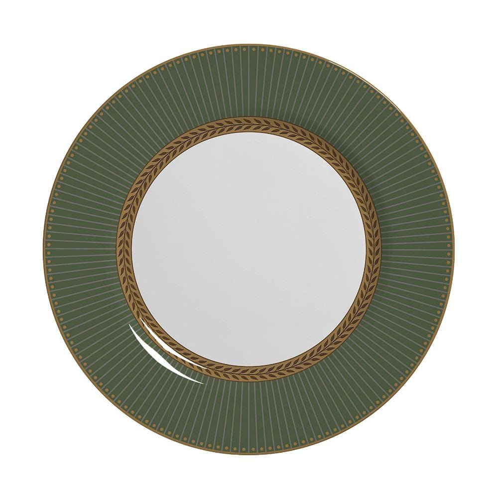 Prato de Sobremesa Celebrate Verde Cerâmica 19,5cm - Ela Decora