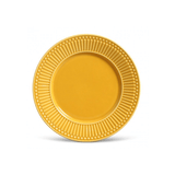 Prato de Sobremesa Cerâmica Roma Amarelo Mostarda - 20,5 cm - Ela Decora