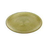 Prato de Sobremesa Dots Cristal de Chumbo Dourado 21 cm - Ela Decora