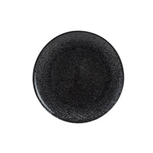 Prato de Sobremesa Dots Cristal de Chumbo Preto 21 cm - Ela Decora