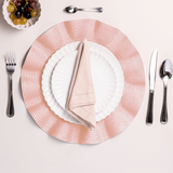 Prato de Sobremesa em Porcelana Petala Branco 20cm - Ela Decora