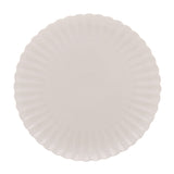 Prato de Sobremesa em Porcelana Petala Branco 20cm - Ela Decora