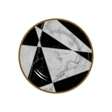 Prato de Sobremesa Geometrica Cerâmica 19,5cm - Ela Decora