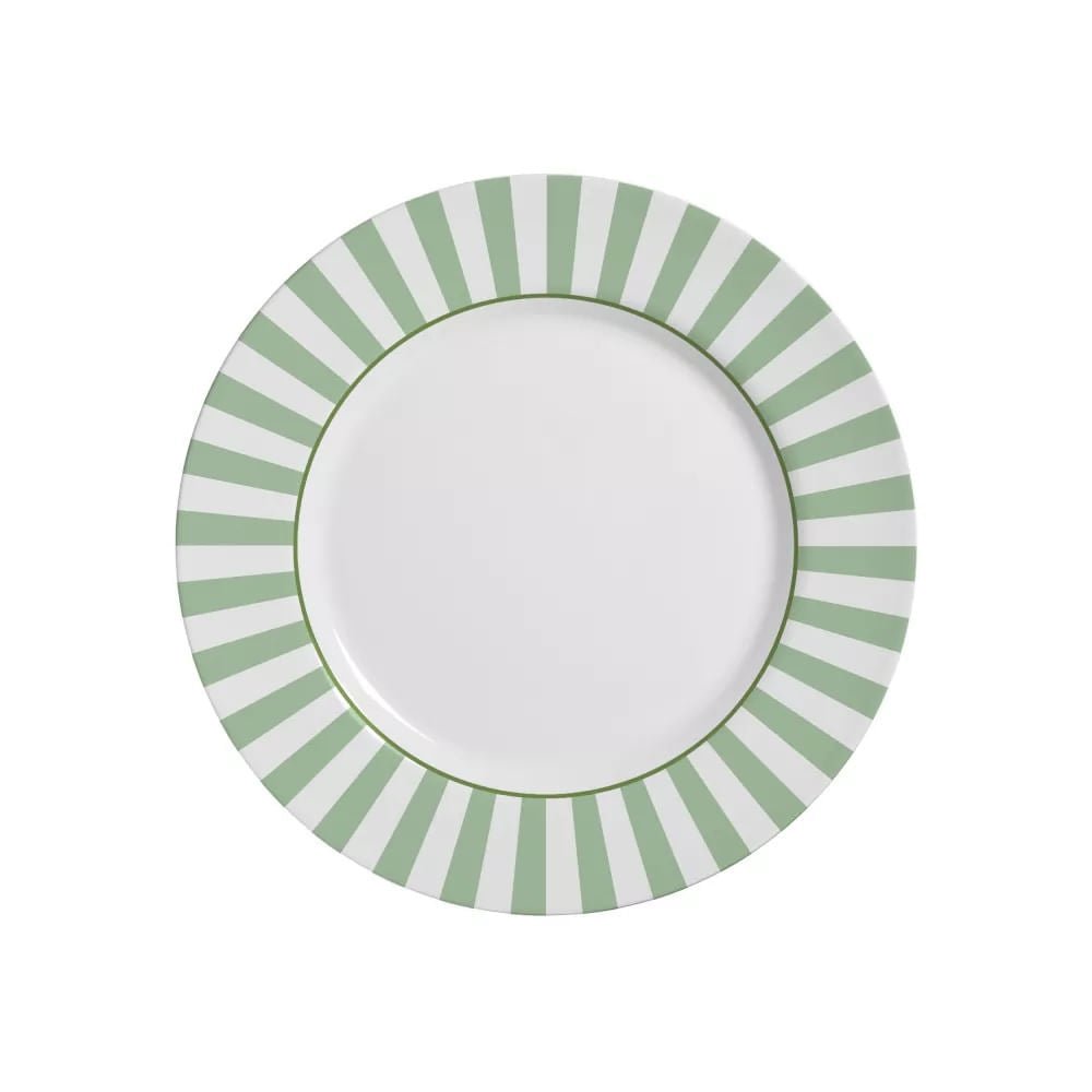 Prato de Sobremesa Herbal Strip 19,5cm - Ela Decora
