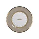 Prato de Sobremesa Monte Carlo Fendi com Fio de Ouro 19,5cm - Ela Decora