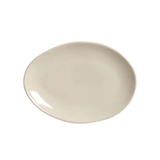Prato de Sobremesa Oval Orgânico Stoneware Clay 22,5cm - Ela Decora