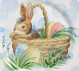 Prato de Sobremesa Páscoa Color Rabbits Coelho Azul 19,5 cm - Ela Decora