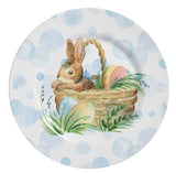 Prato de Sobremesa Páscoa Color Rabbits Coelho Azul 19,5 cm - Ela Decora