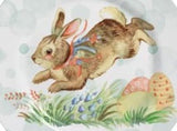 Prato de Sobremesa Páscoa Color Rabbits Coelho Verde 19,5 cm - Ela Decora