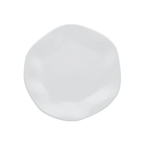 Prato de Sobremesa Porcelana 21,5cm White Branco - Ela Decora