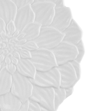 Prato de Sobremesa Porcelana Daisy Branco - 19 cm - Ela Decora