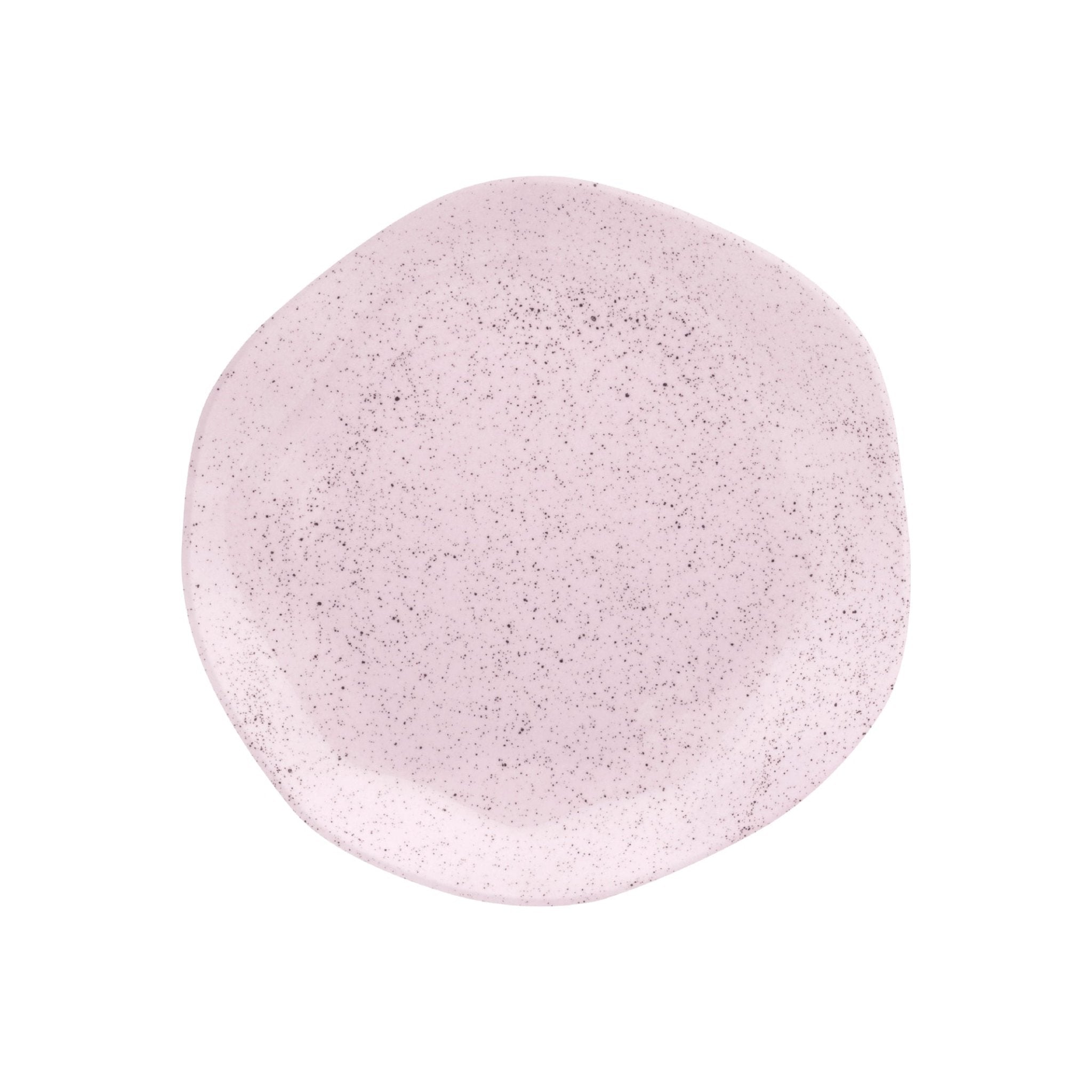 Prato de Sobremesa Porcelana Rosa Ryo Pink Sand - 21,5 cm - Ela Decora