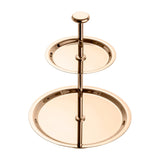 Prato Duplo Para Doces Elegance Rose Gold - 12,5 x 19 cm - Ela Decora