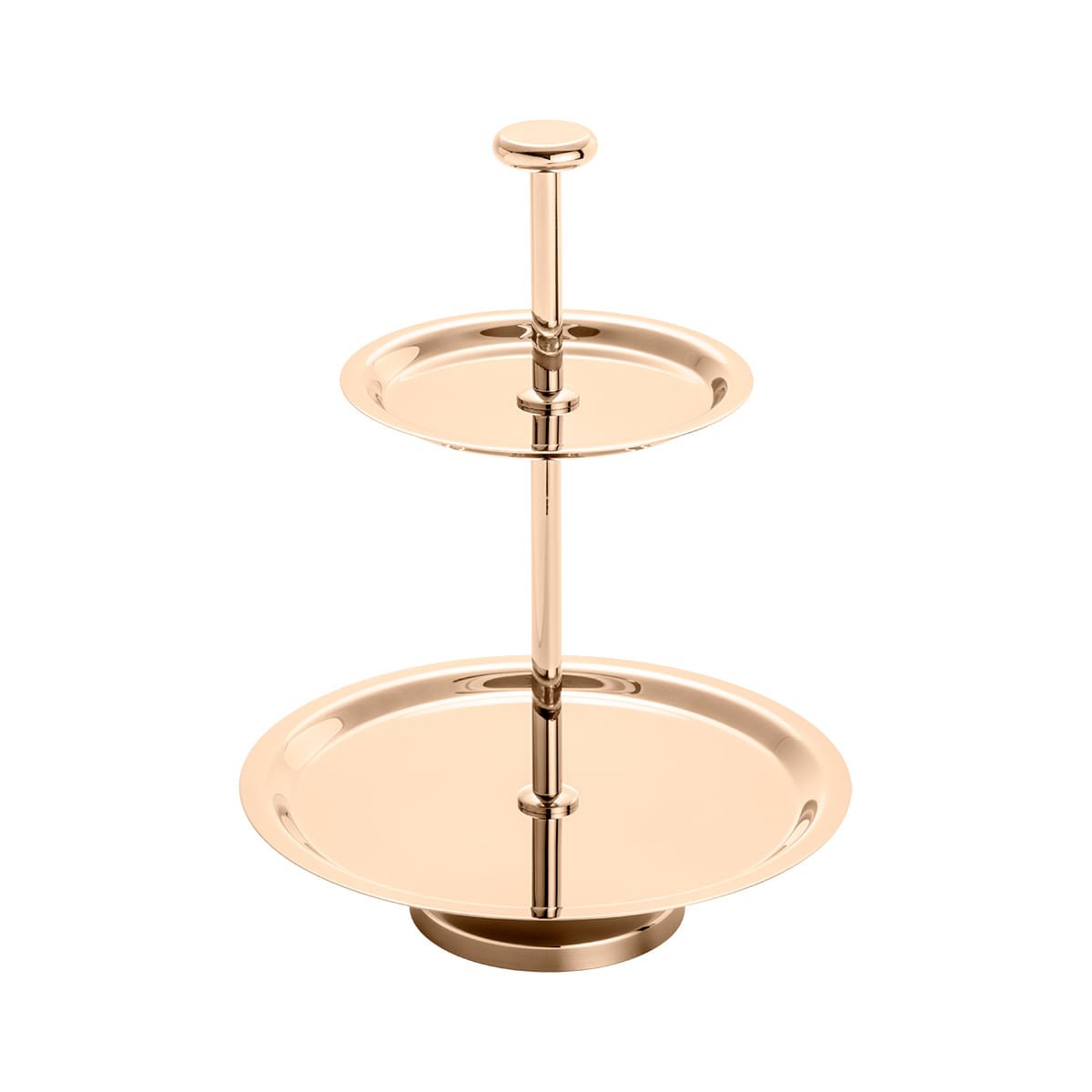 Prato Duplo Para Doces Elegance Rose Gold - 12,5 x 19 cm - Ela Decora