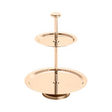 Prato Duplo Para Doces Elegance Rose Gold - 12,5 x 19 cm - Ela Decora