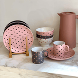 Prato em Cerâmica Coração Rosa 20,5cm - Ela Decora