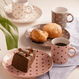 Prato em Cerâmica Coração Rosa 20,5cm - Ela Decora