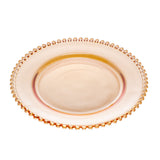 Prato em Cristal de Chumbo Pearl Âmbar 20cm - Ela Decora